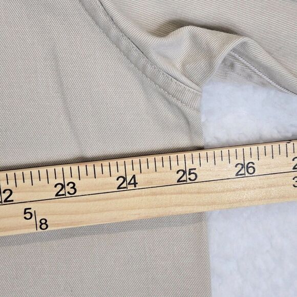 LL Bean Mens Khaki Button up Shirt Sz LG Work Wear - Picture 8 of 10